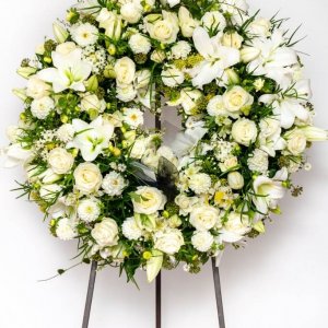 Coroa De Funeral Flores Brancas
