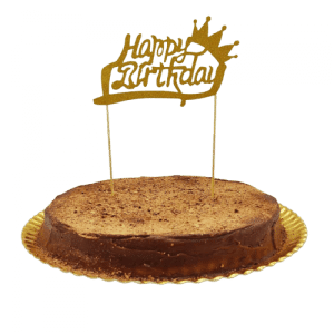 Bolo De Chocolate Sem Glutén Com Topper Png