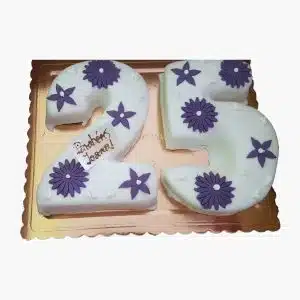 Bolo De 25 Anos Com Flores E Estrelas