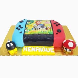 Bolo Da Nintendo Switch Com Jogo Super Mario Cake Design