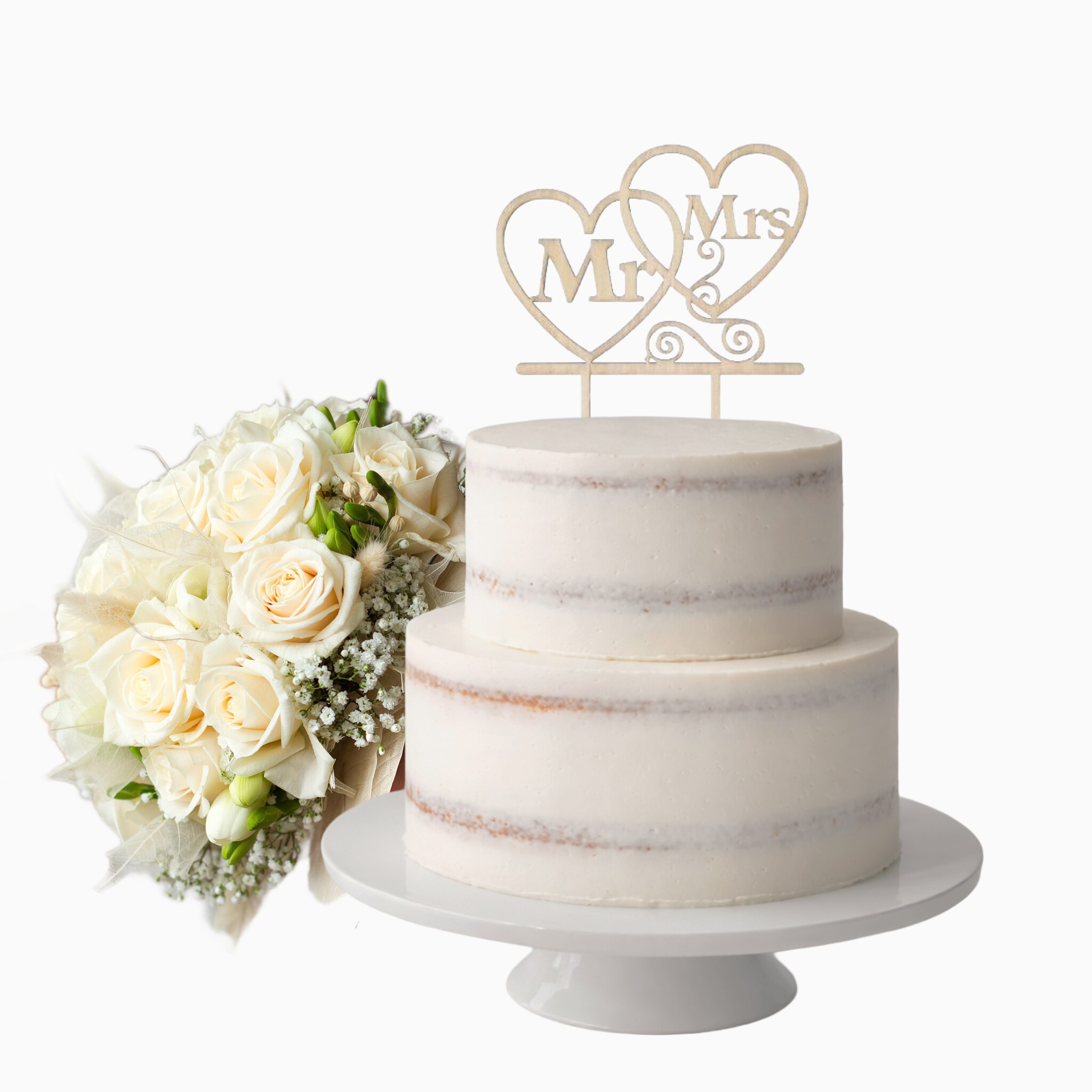 Bolo E Flores Para Casamento