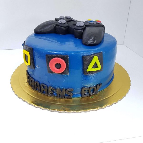 Bolo Azul Com Comando Playstation