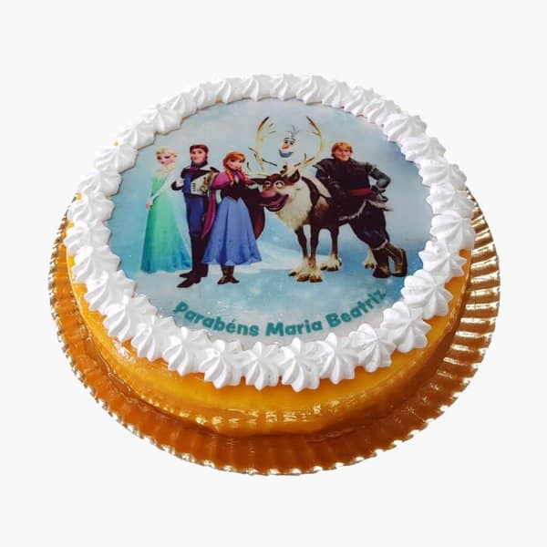 Bolo Com Personagens Frozen