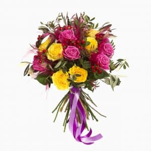 Bouquet Rosas Amarelas E Rosas