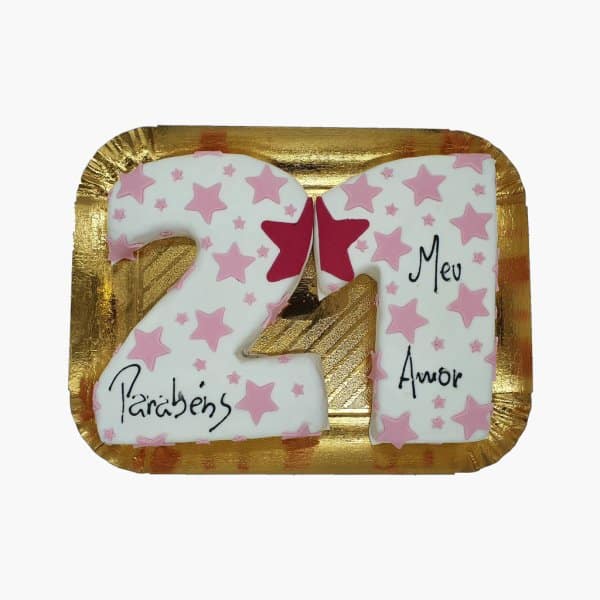Bolo 21 Anos Com Estrelas