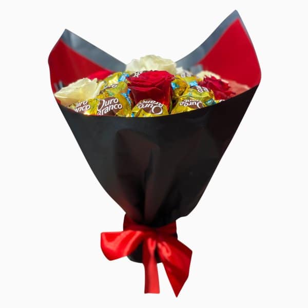 Bouquet Com Rosas E Chocolates