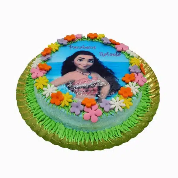 Bolo Da Moana Com Flores