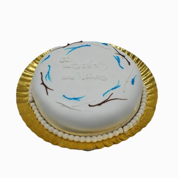 Bolo Branco Com Dedicatória