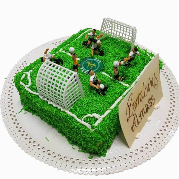 Bolo Campo De Futebol Sporting Com Granulado Verde