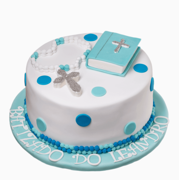 Bolo De Batizado De Menino