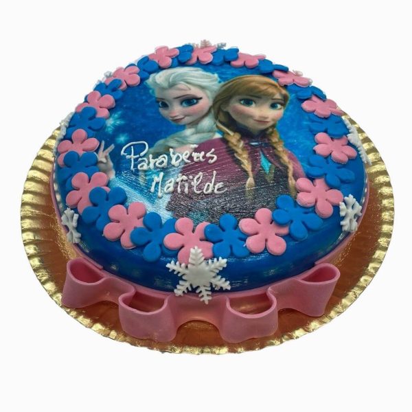 Bolo Com Elsa E Anna Da Frozen