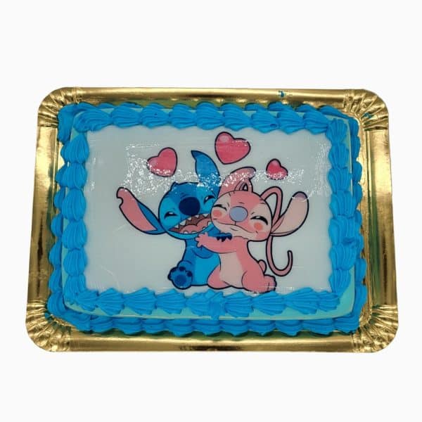 Bolo Do Stitch E Angel Para Entrega