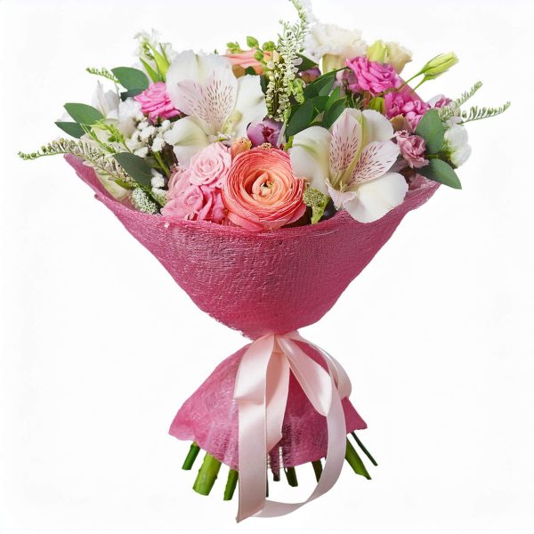 Bouquet De Flores Cor De Rosa