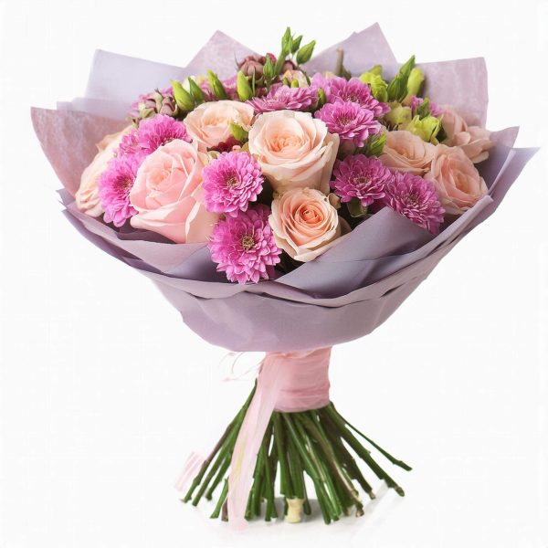 Bouquet De Flores Rosa Com Entrega No Algarve
