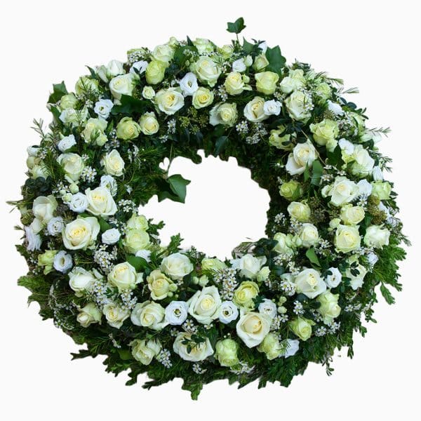 Coroa De Flores Para Funeral Branca