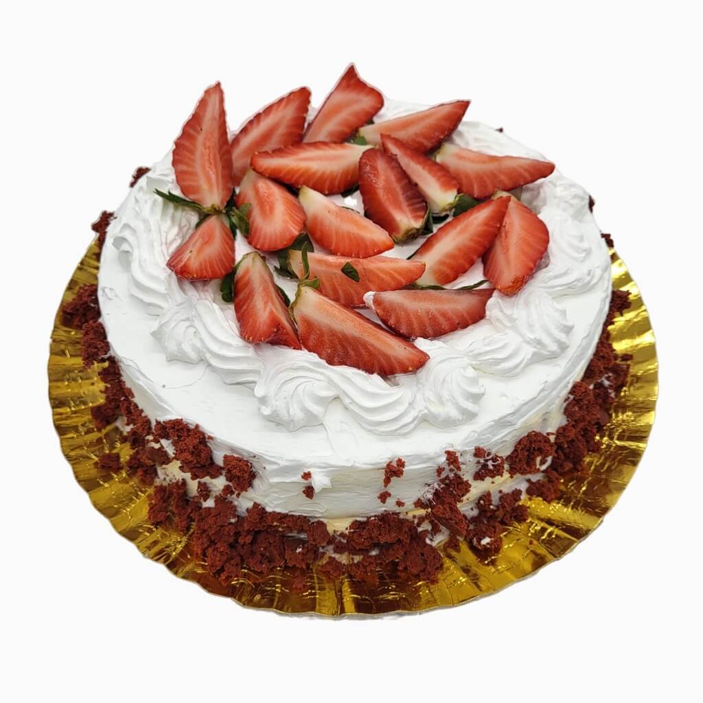 Bolo Red Velvet Com Morangos