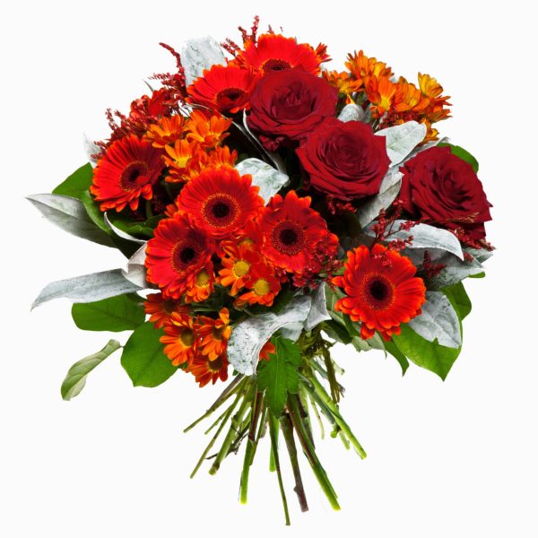 Bouquet De Flores Mista Com Cores Quentes