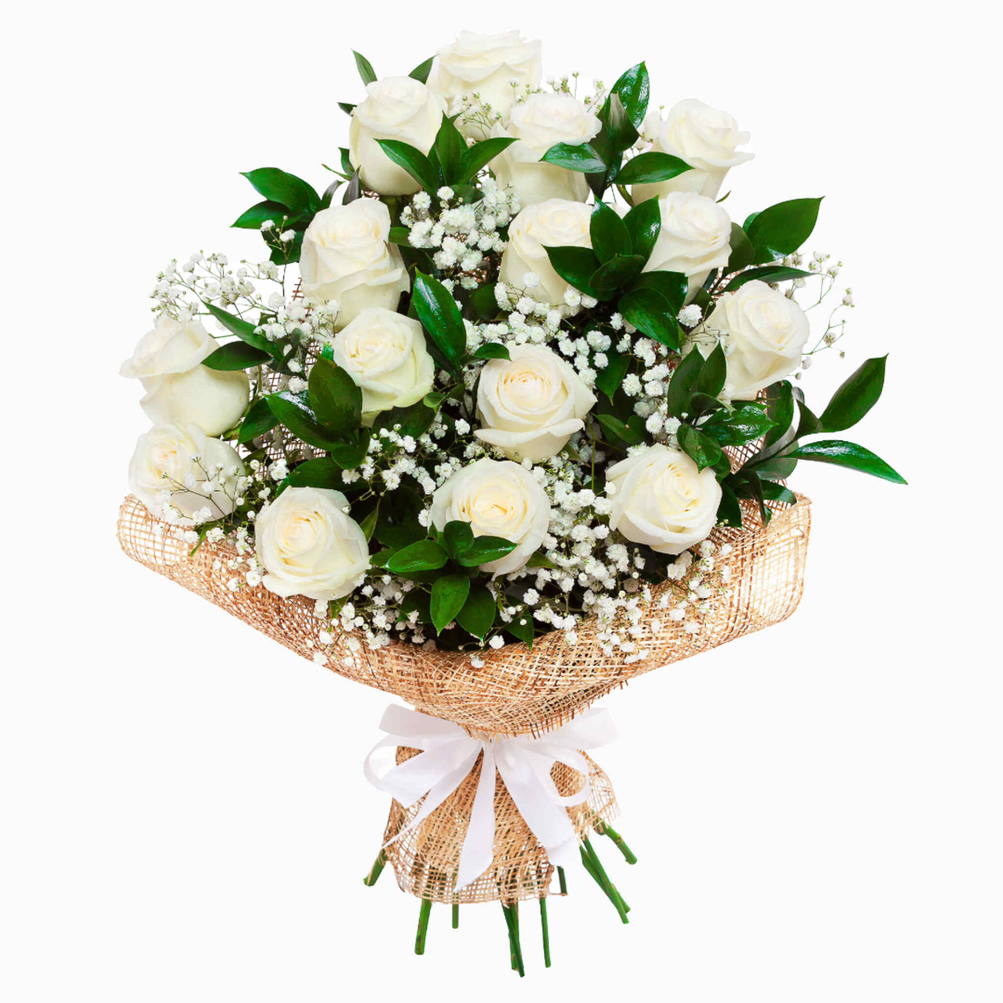 Bouquet De Rosas Brancas Com Entrega Hoje