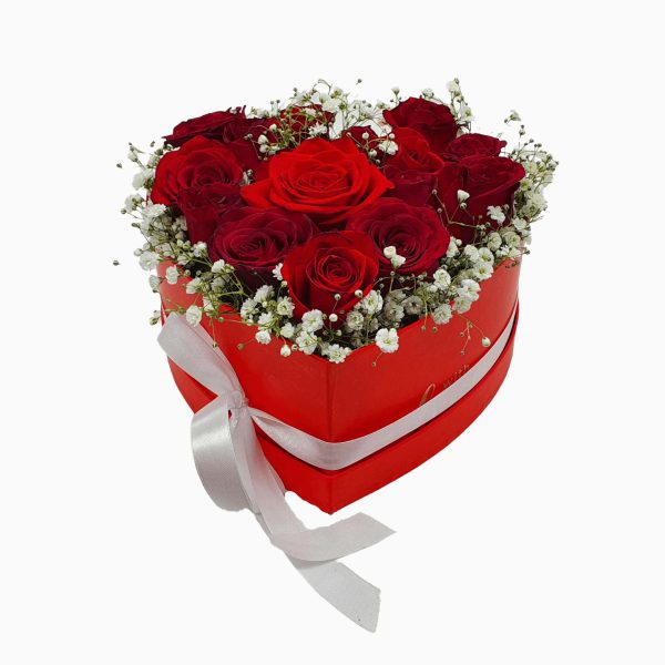 Caixa De Flores Em Forma De Coração